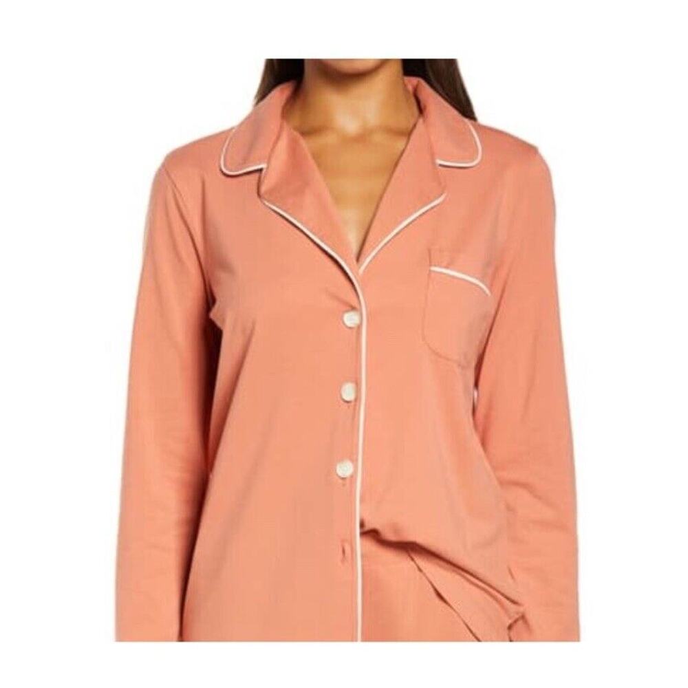 New MADEWELL Size L Knit Bedtime Long-Sleeve Pajama Top in Sweet Dahlia